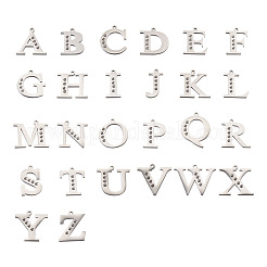 Подвеска в виде буквы из нержавеющей стали 304 со стразами STAS-TA0001-11P