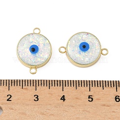 Латунные синтетические опаловые подвески-коннекторы от сглаза&nbsp;G-P579-01A-G