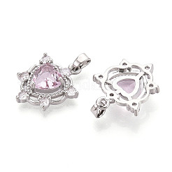 Латунные микро проложить кубического циркония подвески&nbsp;KK-N264-07P