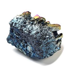 Galvanisierte natürliche Druzy-Quarzkristall-Cluster-Ornamente&nbsp;RABO-PW0001-179B