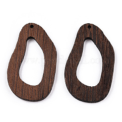 Grands pendentifs en bois de wengé naturel&nbsp;WOOD-T023-60