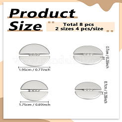 8 шт. 2 стильных пуговицы из сплава со стразами на ножке&nbsp;BUTT-LP0001-92