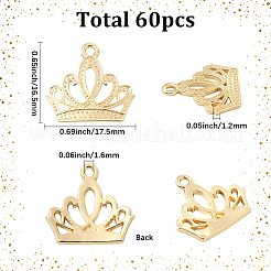 60 шт. подвески из сплава в виде короны FIND-SC0018-03