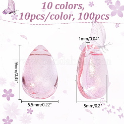 100шт 10 цвета бусины лэмпворк ручной работы LAMP-GA0001-10