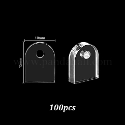 100 шт. прозрачные акриловые подвески-полукруги для ручки своими руками&nbsp;OACR-GA0001-29