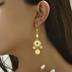 Модные плоские круглые серьги-кольца из латуни FC9615