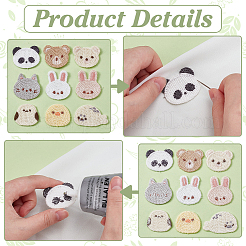 36 шт. 9 стиля мультяшный полиэстер компьютерная вышивка нашивки утюгом/пришиванием&nbsp;PATC-FG0003-48