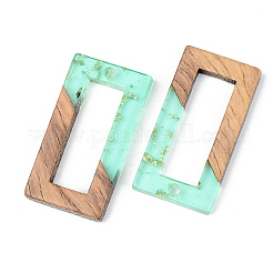 Pendentifs en résine transparente et bois de noyer&nbsp;RESI-S389-057B-B02