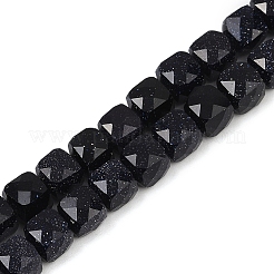 Синтетический синий авантюрин бисер нитей G-H078-C47-6mm