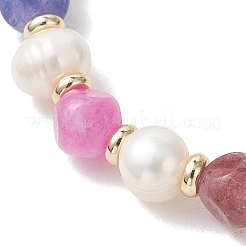 Bracelets à breloques croix en laiton&nbsp;BJEW-JB13531