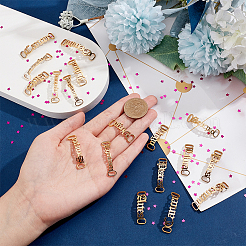 14 шт. 7 стиля созвездий тема 201 нержавеющая сталь шнурки для обуви украшения AJEW-PH0011-22