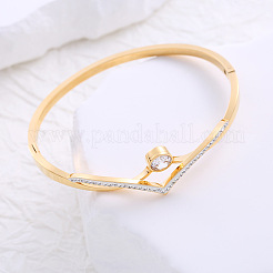 Браслеты из нержавеющей стали с микропаве из кубического циркония DI5619-2