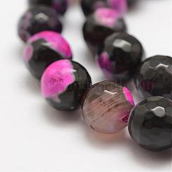 Граненые бусины из натурального огненного агата с треском&nbsp;G-F447-10mm-A08