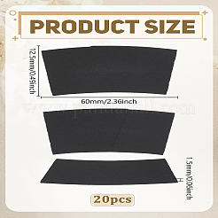 紙コップスリーブ20個  ブラック  60x12.5x1.5mm&nbsp;AJEW-LP0007-27