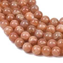 Натуральный Sunstone бисер пряди&nbsp;G-G323-A01-10mm