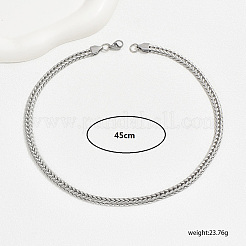 Элегантные ожерелья из нержавеющей стали 201 пробы с цепочкой из пшеницы для повседневного ношения и образа для отпуска NT2171-2