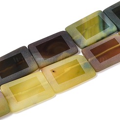 Окрашенные естественный агат бисер пряди&nbsp;G-T144-25B-04