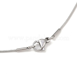 Устойчивые к потускнению модные унисекс 201 нержавеющая сталь змеиные цепи ожерелья&nbsp;NJEW-L043-06P