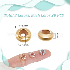 60шт 3 цвета латунные бусины&nbsp;KK-GA0001-91