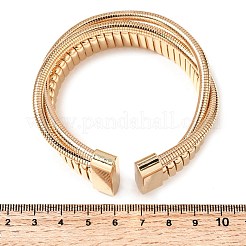 Bracelets manchettes en fer à plusieurs rangs de chaînes serpent pour femmes&nbsp;BJEW-P390-01B-G