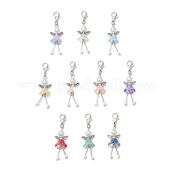 10 шт. подвеска в виде цветочного ангела из стекла HJEW-JM03560