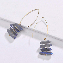 真鍮のピアスフック  水平ループ付き  18KGP本金メッキ  7.4x7.2x1.7cm  60個/箱&nbsp;KK-BC0005-26