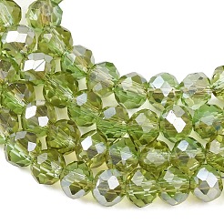 Стеклянные бусины с гальваническим покрытием &nbsp;EGLA-A034-T4mm-K15