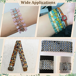 240 шт. 12-х цветные стеклянные бусины с тремя отверстиями SEED-ME0001-10D