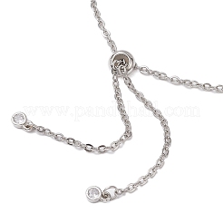 304 нержавеющая сталь кабель цепь макраме сумка слайдер ожерелье изготовление&nbsp;NJEW-JN05063-01
