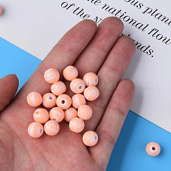 Непрозрачные полосатые акриловые бусины MACR-S373-27D-08