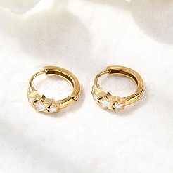 Серьги-кольца в форме звезды из нержавеющей стали 304&nbsp;EJEW-H172-02G