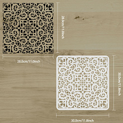 Modelli di stencil per pittura da disegno riutilizzabili in plastica&nbsp;DIY-WH0172-1006