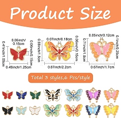 18шт 3 стиля сплава эмалевые подвески&nbsp;FIND-YW0017-95