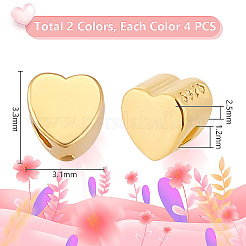 8 шт. 2 цвета 925 бусины из стерлингового серебра STER-PH0001-65