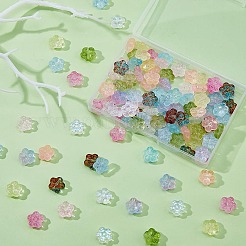 120шт 10 цвета прозрачные окрашенные распылением стеклянные бусины GLAA-DC0001-32