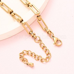 Длинные овальные звенья цепи из нержавеющей стали 304 AJEW-A057-10G