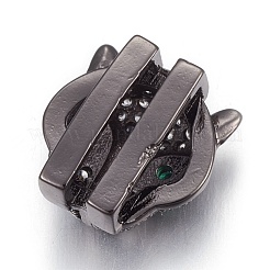 Ottone micro spianare fascini dello scorrevole zirconi&nbsp;ZIRC-E154-09-NR