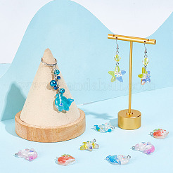 40 шт. 8 стиля подвески из прозрачной смолы с рисунком океана&nbsp;RESI-AR0001-44