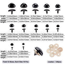 120 шт. 12 носа для кукол из пластика KY-GF0001-31