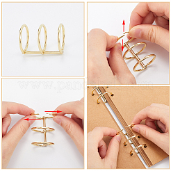 Железный переплет с 3 кольцом&nbsp;AJEW-CP0009-48A