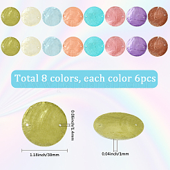 48 шт. 8 цвета натуральный Capiz ракушка соединительные подвески&nbsp;BSHE-SC0001-31