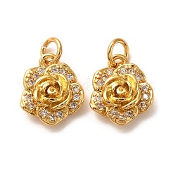 Pendenti in zirconi cubici trasparenti in micro pavè di ottone&nbsp;ZIRC-P086-22