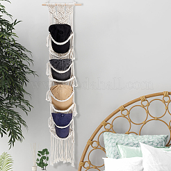 1шт хлопок с деревянной настенной вешалкой для шляп&nbsp;ODIS-PH0001-77