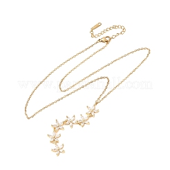 Латунный хрустальный кулон в виде цветка с кристаллами&nbsp;NJEW-C110-01G