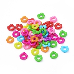 Непрозрачной акриловые крупные бусины отверстие&nbsp;SACR-Q099-M61B