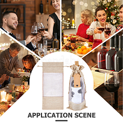 Мешочки для хранения винных бутылок из джутовой ткани ABAG-WH20018-15B