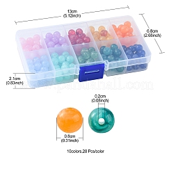200шт 10 цвета имитация драгоценных камней акриловые бусины OACR-FS0001-19