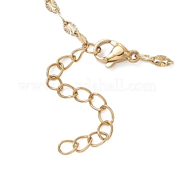 Регулируемая цепочка-лариата из нержавеющей стали 304 толщиной 2 мм с текстурированной поверхностью.&nbsp;NJEW-JN05858