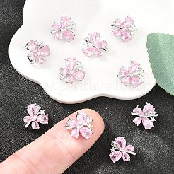 Schmetterlingsförmige Messing-Mikropavé-Zirkonia-Abstandshalter&nbsp;XGRQ5K343-825P-A