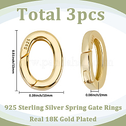 3 Stück Federtorringe aus Sterlingsilber&nbsp;STER-SC0001-67